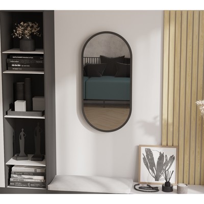 Зеркало настенное  «Норд », 900×450×16 мм, цвет чёрный лофт