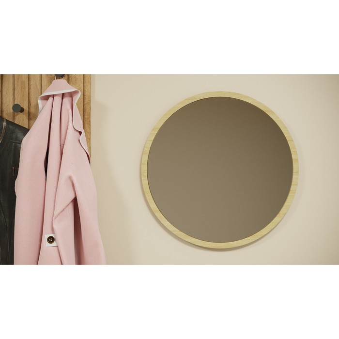 Зеркало навесное «Веста», 450×450 мм, цвет дуб янтарный