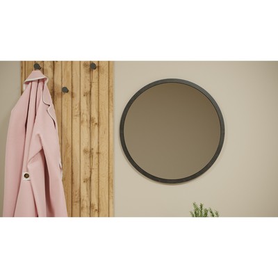 Зеркало навесное «Веста», 450×450 мм, цвет чёрный лофт