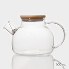 Чайный набор Bella Tenero «Эко», 6 предметов: чайник 900 мл, подставка, 4 пиалы 130 мл, стекло, прозрачный - Фото 3