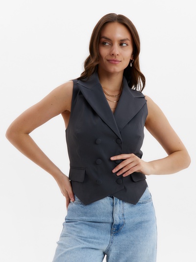 Жилет женский MINAKU: Safari, графит, размер 42