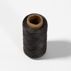 Нитки вощёные, плетёные, плоские, 150D/16, 0.8 мм, 50±2 м, тёмно-серые - Фото 3