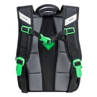 Рюкзак школьный эргоном.спинка Across 178 35*26*14 мал + пен, меш чер/зел 24-178-4 - фото 24359184