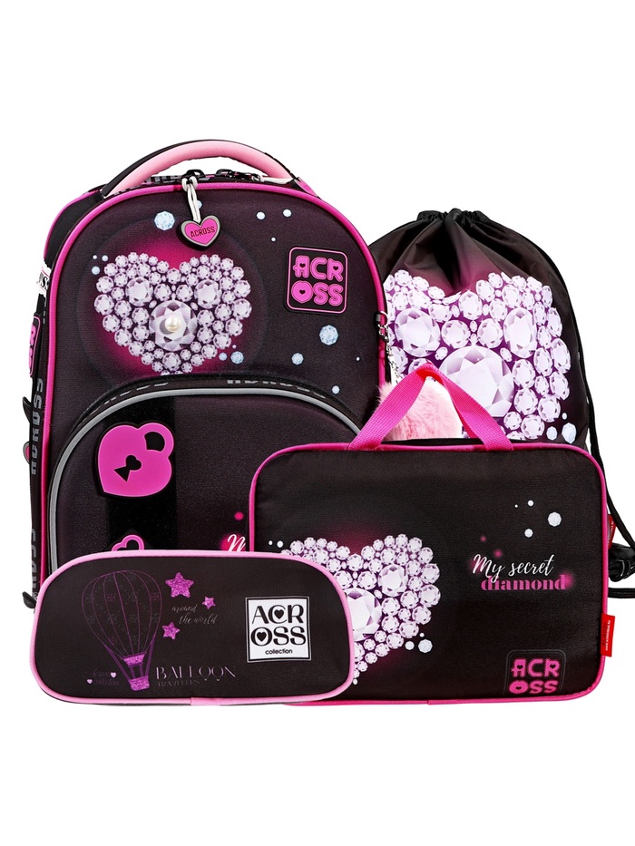 Рюкзак школьный 37×28×12 см, эргономичная спинка, Across 194 - Фото 1