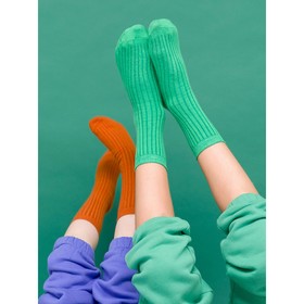 Носки детские, размер 20-22, цвет зелёный