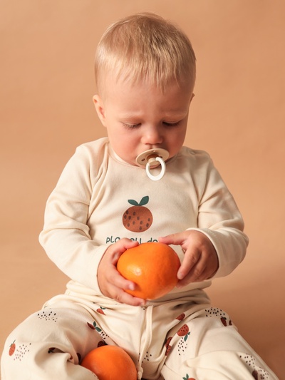 Лонгслив детский «Крошка Я» Oranges, рост 86-92 см, цвет молочный