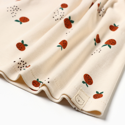 Комплект для девочки (платье, повязка) «Крошка Я» Oranges, рост 62-68 см, цвет молочный