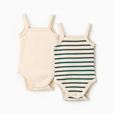 Комплект боди «Крошка Я» Oranges 2 шт., рост 74-80, молочный. зеленый