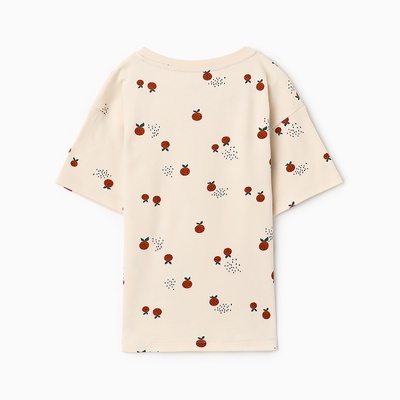 Футболка для девочки KAFTAN: Oranges, бежевая, размер 32 (110-116 см)