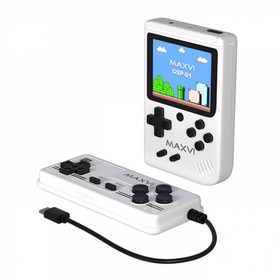 Игровая приставка Maxvi GSP-01, с геймпадом, AV кабель, 8 бит, 500 игр, белая