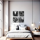 Декор настенный, панно для интерьера из дерева "Листья", 4 модуля 31 х 31 см - фото 24394273