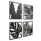 Декор настенный, панно для интерьера из дерева "Листья", 4 модуля 31 х 31 см - фото 24488227