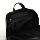 Рюкзак городской из натуральной кожи на молнии, цвет чёрный - Фото 4