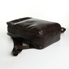 Рюкзак городской из натуральной кожи на молнии, цвет коричневый - Фото 3