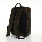 Рюкзак городской из натуральной кожи на молнии, Igermann, цвет коричневый - Фото 2