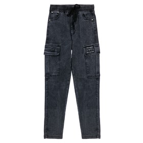 Брюки текстильные джинсовые для мальчиков PlayToday, рост 134 см