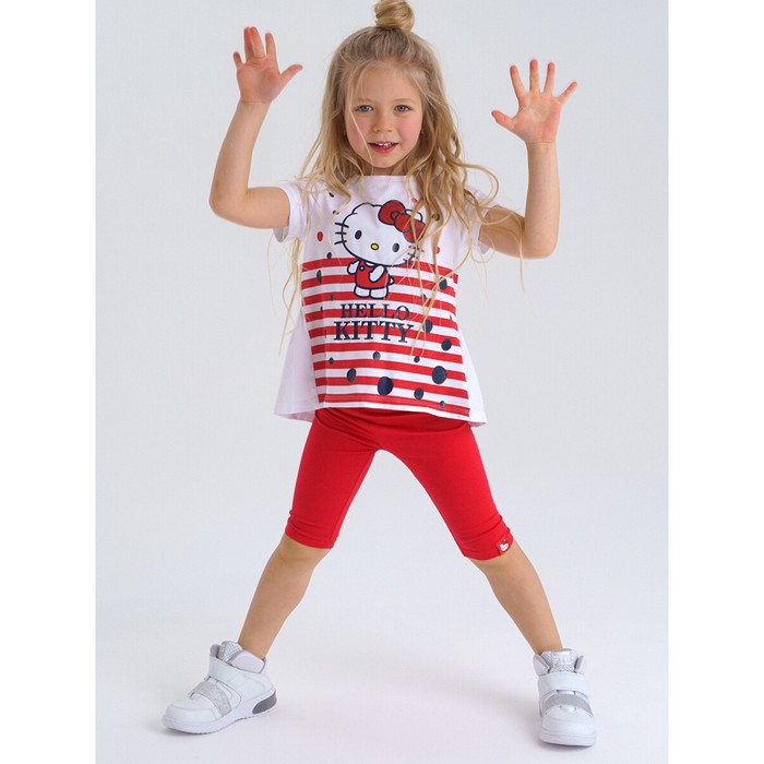 Комплект для девочки PlayToday: футболка и легинсы, рост 104 см - Фото 1