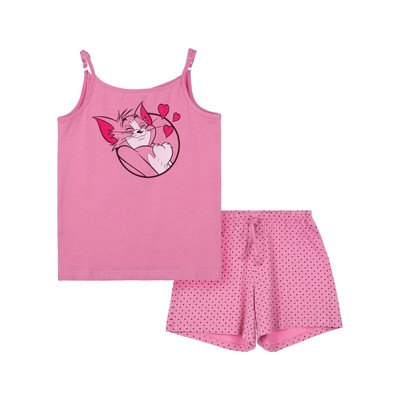 Пижама для девочки PlayToday: майка и шорты, рост 128 см