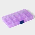 Органайзер для хранения пластиковый RICCO, 15 ячеек, 17,5×10×2,2 см, цвет МИКС - Фото 8