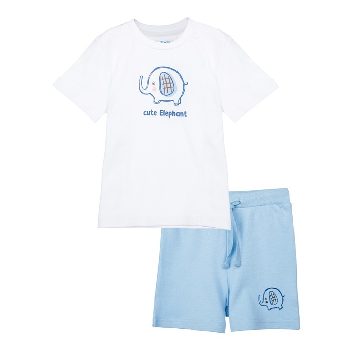 Комплект для мальчика PlayToday: футболка и шорты, рост 80 см - Фото 1