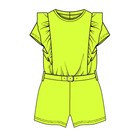 Комплект для девочки PlayToday: полукомбинезон и ремень, рост 152 см - фото 27815588