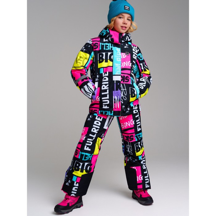 Комплект зимний для девочки PlayToday: куртка и брюки, рост 140 см - Фото 1
