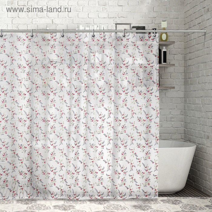 Штора для ванной комнаты Доляна «Весенний сад», 180×180 см, PEVA - Фото 1