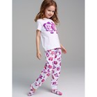 Пижама для девочки PlayToday: футболка и брюки, рост 110 см - Фото 2
