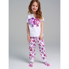 Пижама для девочки PlayToday: футболка и брюки, рост 116 см