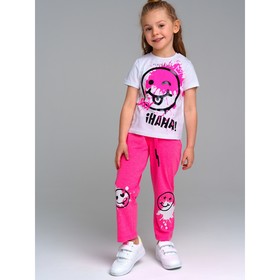 Комплект для девочки PlayToday: футболка и брюки, рост 110 см