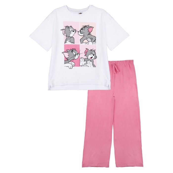 Пижама для девочки PlayToday: футболка и брюки, рост 164 см