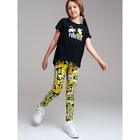 Комплект для девочки PlayToday: футболка и легинсы, рост 140 см - фото 110481029
