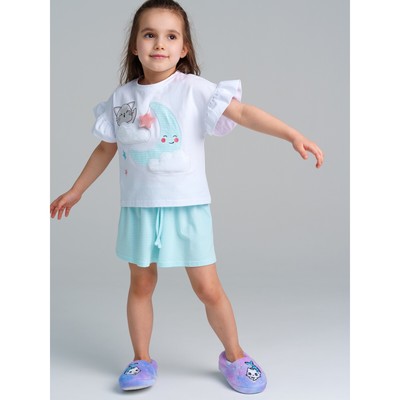 Пижама для девочки PlayToday: футболка и шорты, рост 104 см