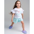 Пижама для девочки PlayToday: футболка и шорты, рост 104 см - Фото 2