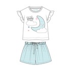 Пижама для девочки PlayToday: футболка и шорты, рост 104 см - Фото 7