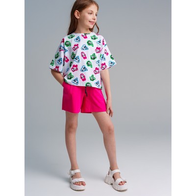 Комплект для девочки PlayToday: футболка и шорты, рост 128 см
