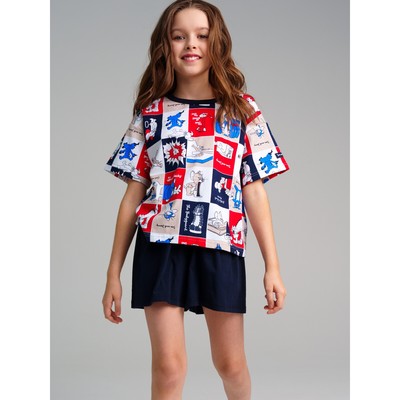 Комплект для девочки PlayToday: футболка и шорты, рост 134 см