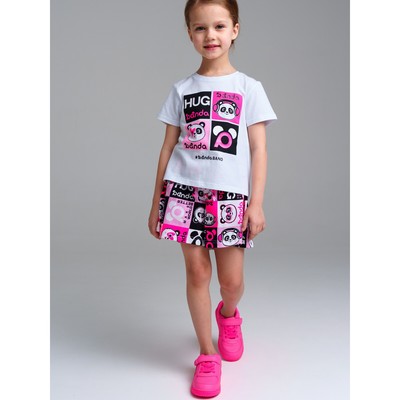 Комплект для девочки PlayToday: футболка и юбка-шорты, рост 104 см