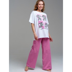 Пижама для женщин PlayToday: футболка и брюки, размер L