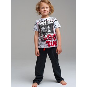Пижама для мальчика PlayToday: футболка и брюки, рост 110 см