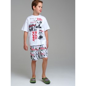 Пижама для мальчика PlayToday: футболка и шорты, рост 128 см