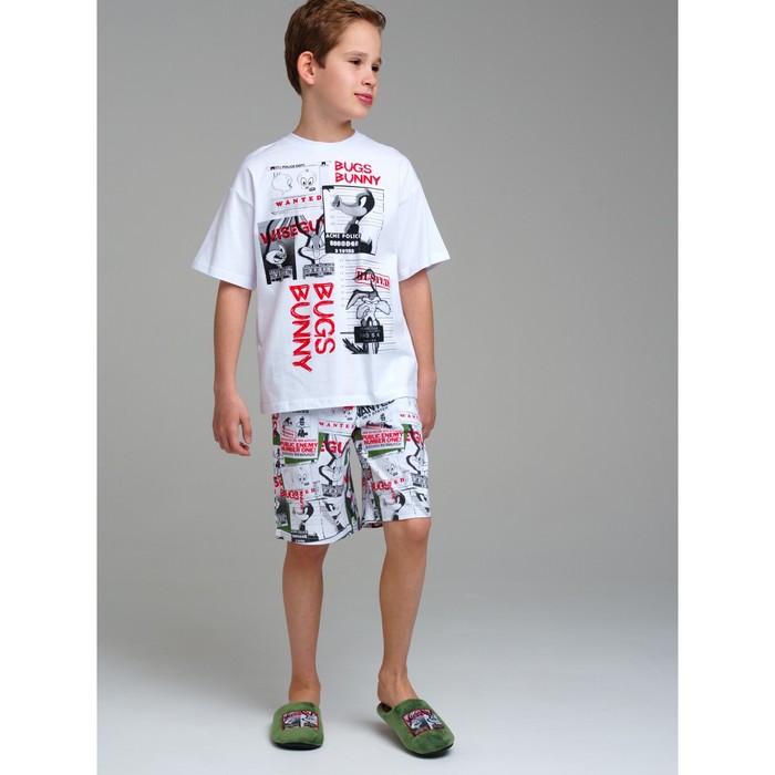 Пижама для мальчика PlayToday: футболка и шорты, рост 128 см - Фото 1