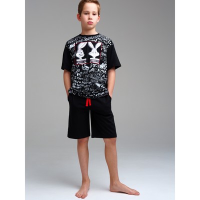 Пижама для мальчика PlayToday: футболка и шорты, рост 128 см
