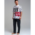 Пижама для мужчин PlayToday: футболка и брюки, размер S - Фото 2