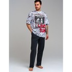 Пижама для мужчин PlayToday: футболка и брюки, размер S - Фото 4