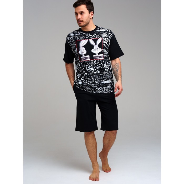 Пижама для мужчин PlayToday: футболка и шорты, размер S - Фото 1