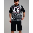 Пижама для мужчин PlayToday: футболка и шорты, размер S - Фото 2