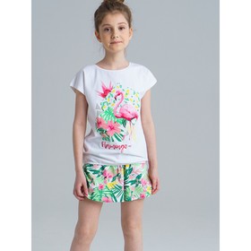 Комплект для девочки PlayToday: футболка и шорты, рост 146 см