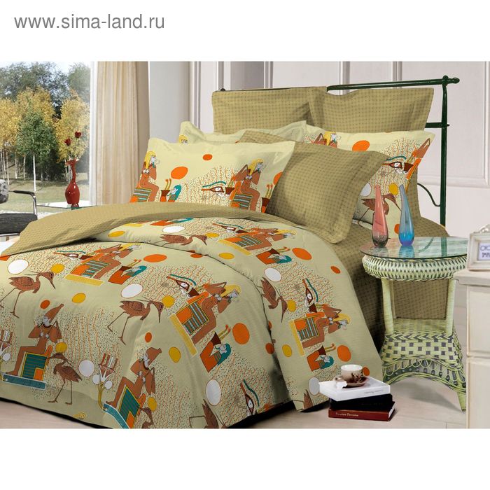 Постельное бельё 2 сп., "Чарующая ночь", рис. C122307aa5, размер 160х200 см (простыня на резинке), 215х175 см, 70х70 см - 2 шт., поплин, - Фото 1