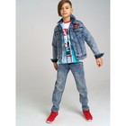 Куртка джинсовая для мальчика PlayToday, рост 158 см - Фото 3